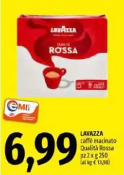 Emi Supermercati Lavazza caffè macinato Qualità Rossa offerta