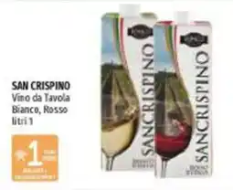 Emi Supermercati San Crispino Vino da Tavola Bianco, Rosso offerta