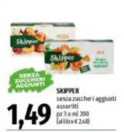 Emi Supermercati Skipper senza zuccheri aggiunti offerta