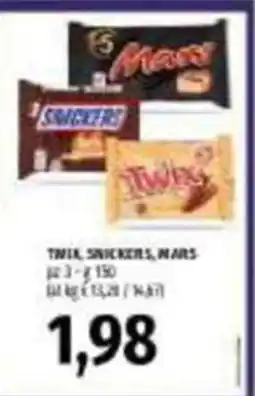 Emi Supermercati Twee, Snickers, Nars offerta