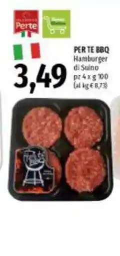 Emi Supermercati PER TE BBQ Hamburger di Suino offerta