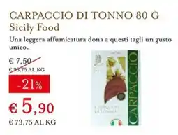 Eataly Carpaccio di tonno Sicily Food offerta