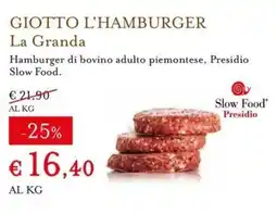 Eataly Giotto l'hamburger la granda offerta
