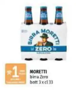 Emi Supermercati Moretti birra Zero offerta