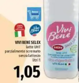 Emi Supermercati Vivi Bene Selex latte UHT parzialmente scremato senza lattosio offerta