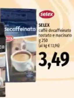 Emi Supermercati Selex caffè decaffeinato offerta
