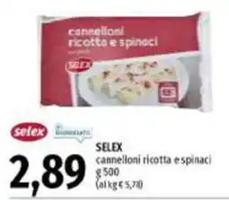 Emi Supermercati SELEX cannelloni ricotta e spinaci offerta