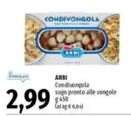 Emi Supermercati Arbi condivongola sugo pronto alle vongole offerta