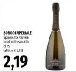 Emi Supermercati Borgo Imperiale Spumante Cuvée brut millesimato offerta