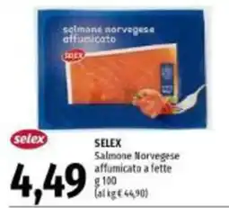 Emi Supermercati SELEX Salmone Norvegese affumicato offerta