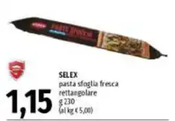Emi Supermercati SELEX pasta sfoglia fresca rettangolare offerta