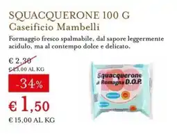 Eataly Squacquerone Caseificio Mambelli offerta