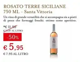 Eataly Rosato Terre Siciliane Santa Vittoria offerta
