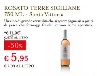Rosato Terre Siciliane Santa Vittoria