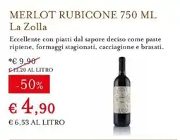 Eataly Merlot Rubicone La Zolla offerta