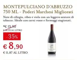 Eataly Montepulciano d'Abruzzo Poderi Marchesi Migliorati offerta