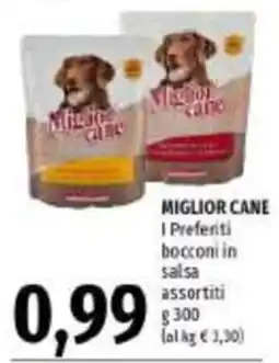 Emi Supermercati Miglior cane I Preferiti bocconi in salsa assortiti offerta