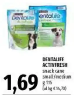 Emi Supermercati Dentalife Activfresh snack cane offerta