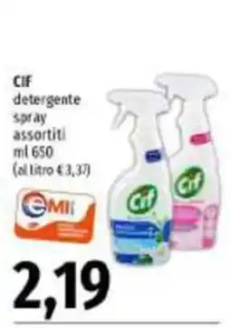 Emi Supermercati CIF detergente spray assortiti offerta