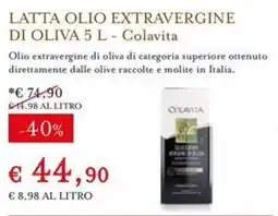 Eataly Latta olio extravergine di oliva Colavita offerta