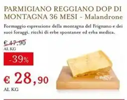 Eataly Parmigiano Reggiano DOP di Montagna 36 Mesi Malandrone offerta