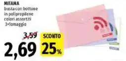 Emi Supermercati Mitama busta con bottone offerta
