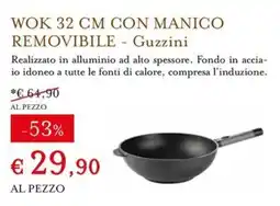 Eataly Wok 32 cm con manico removibile - Guzzini offerta