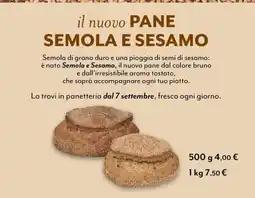 Eataly Pane Semola e Sesamo offerta