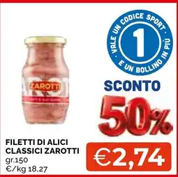 Mercatò Local Filetti di alici classici Zarotti offerta