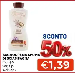 Mercatò Local Bagno crema spuma di sciampagna offerta