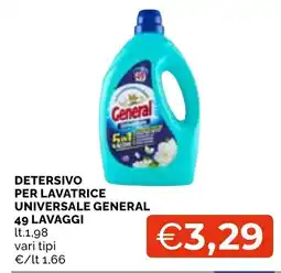 Mercatò Local Detersivo per lavatrice universale general offerta