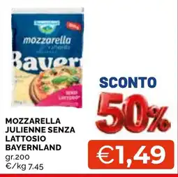 Mercatò Local Mozzarella julienne senza lattosio bayernland offerta