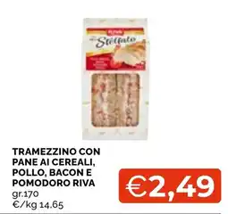 Mercatò Local Tramezzino con pane ai cereali, pollo, bacon e pomodoro Riva offerta