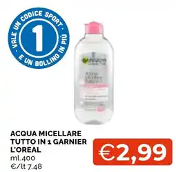 Mercatò Local Acqua micellare tutto in 1 Garnier L'Oréal offerta