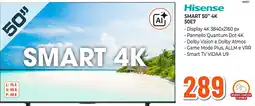 Expert Di Lella Hisense SMART 50" 4K offerta