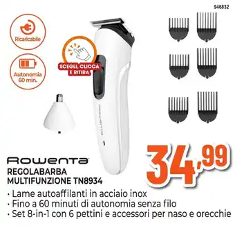 Rowenta Regolabarba Multifunzione TN8934
