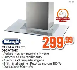 Expert Di Lella Cappa a parete DeLonghi offerta