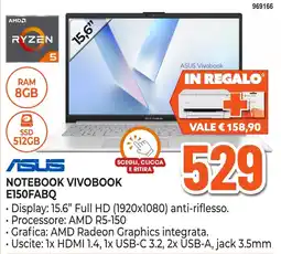 Expert Di Lella Asus Notebook Vivobook E150FABQ offerta