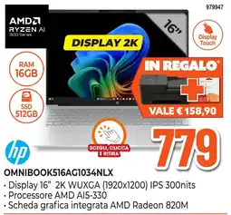 Expert Di Lella HP OMNIBOOK 516AG1034NLX offerta