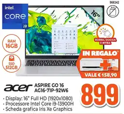 Expert Di Lella Acer Aspire Go 16 offerta