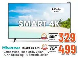 Expert Di Lella Hisense SMART 4K A69 offerta