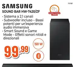 Expert Di Lella Samsung sound bar HW-T420/ZF offerta