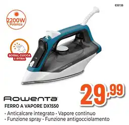 Expert Di Lella Rowenta ferro a vapore dx1550 offerta