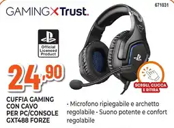 Expert Di Lella Cuffia gaming con cavo per pc/console gxt488 forze offerta