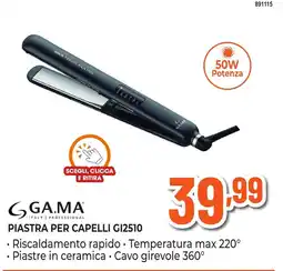 Expert Di Lella Piastra per capelli G12510 Gama offerta