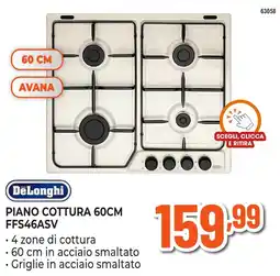Expert Di Lella DeLonghi piano cottura 60cm offerta
