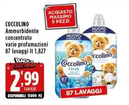 Rossotono Carrefour Coccolino Ammorbidente concentrato offerta