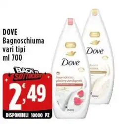 Rossotono Carrefour Dove Bagnoschiuma offerta