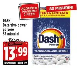 Rossotono Carrefour Dash Detersivo power polvere offerta