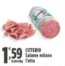 Rossotono Carrefour Citterio Salame milano offerta